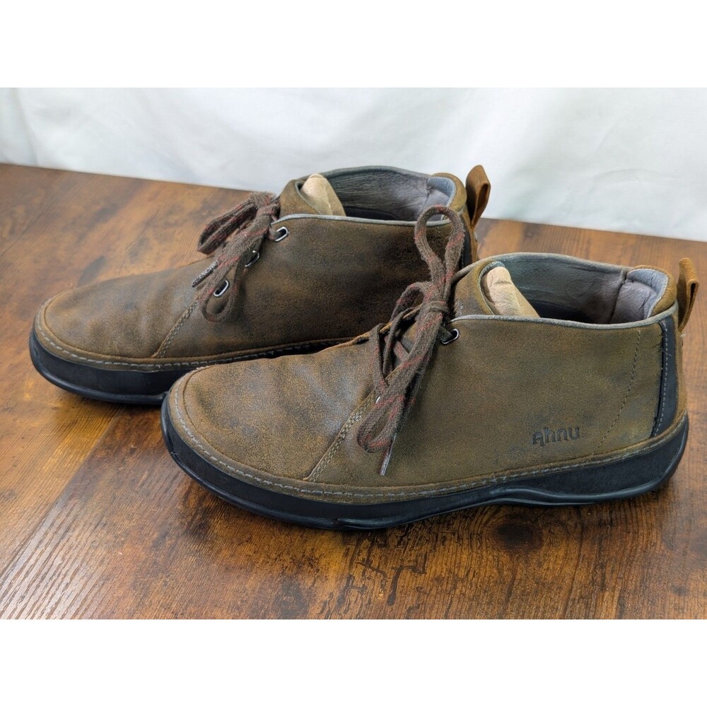 Ahnu Harris Men's Leather Chukka Boots Brown Vibram Sole Size 10.5